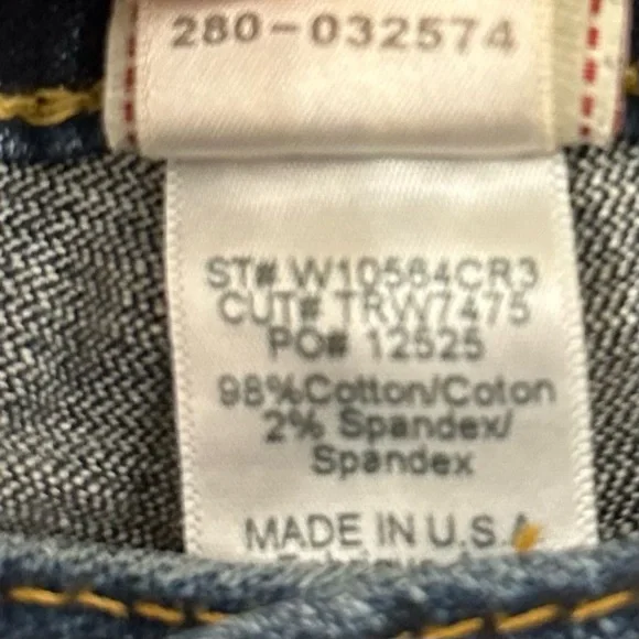 True Religion BootCut Becky Jeans flap pockets  size 27 made in USA - Picture 7 of 8